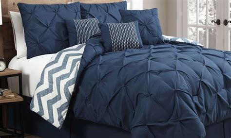 Ella Microfiber Pinch Pleat Comforter Set 7pc Comforter Sets Teal