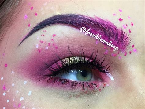 Pink Brows Colourful Brows Pink Makeup Natural Smokey Eye Pink Makeup Eye Makeup