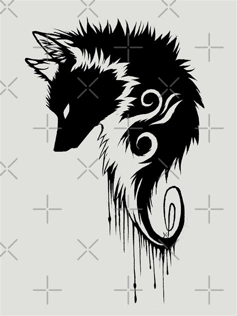 Black Wolf Logo Unisex T Shirt By Deadwolfgirl Redbubble