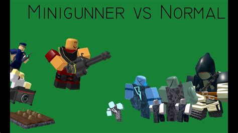 Minigunner And Support Vs Normal Tds Roblox Youtube