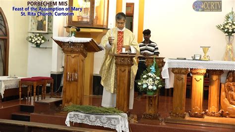 Feast Mass Assumption Of Mary 15th Aug 2021 Fr Urbano Menezes St