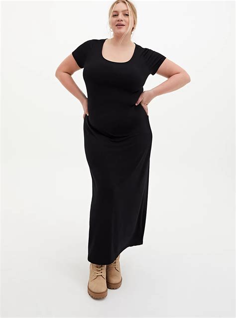 Plus Size Black Jersey T Shirt Maxi Dress Torrid