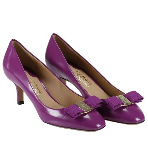 Ferragamo Leather High Heel Shoes Shoes Women In Plum Purple Lyst