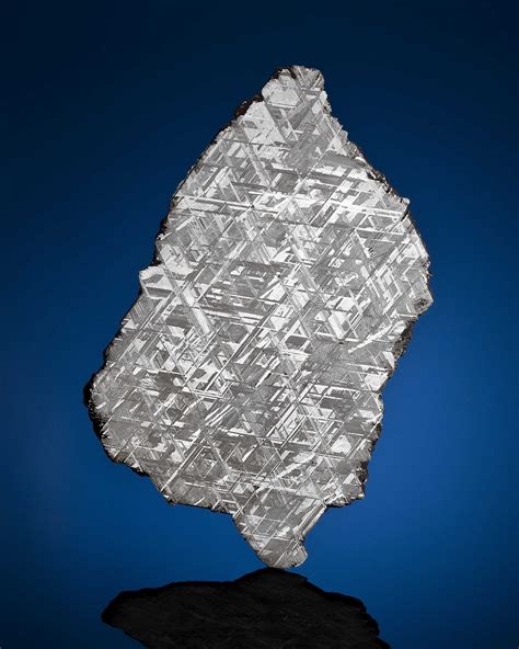 A Complete Slice Of Muonionalusta Meteorite Iron Meteorite Rocks