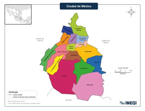 Mapas De La Cdmx A Color Blanco Y Negro Y Para Imprimir