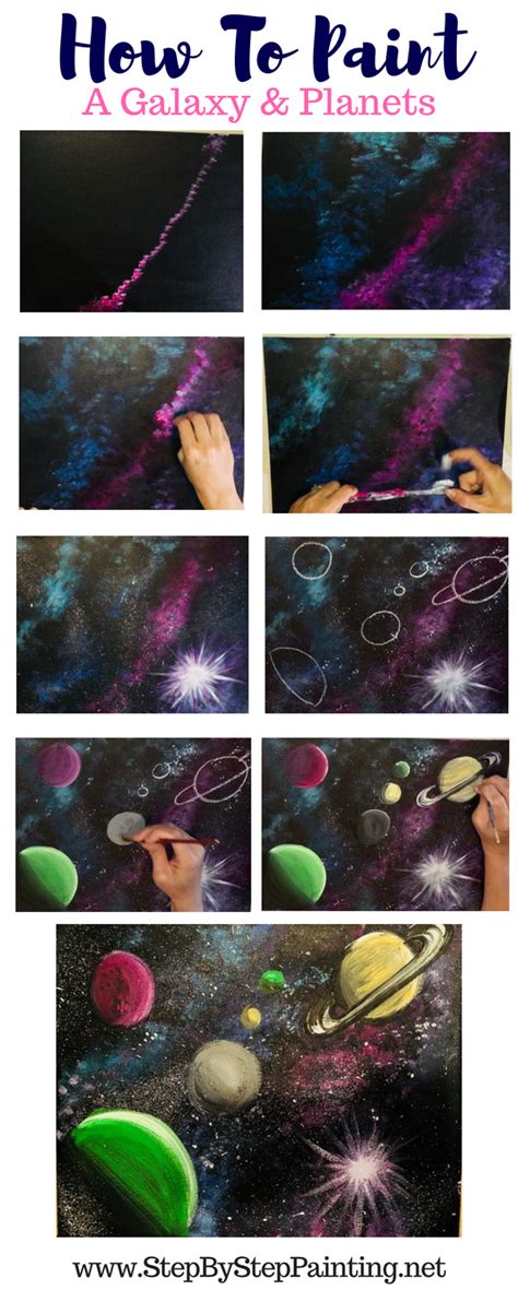 How To Paint A Galaxy Acrylic Easy Visual Motley