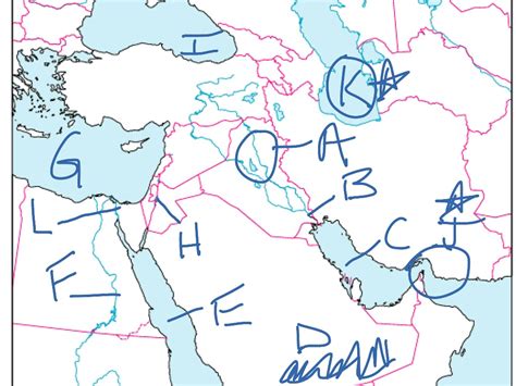 Middle East Physical Map Quiz Geography Showme