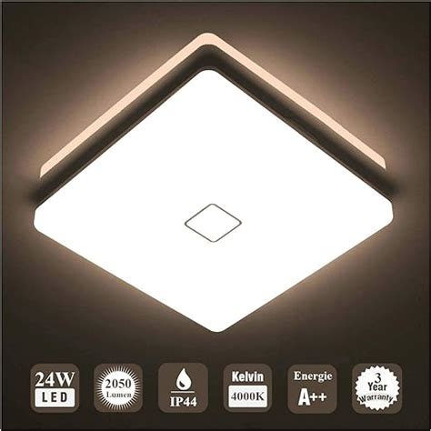 Öuesen 24w Led Lampada Plafoniera Impermeabile A Soffitto Sottile