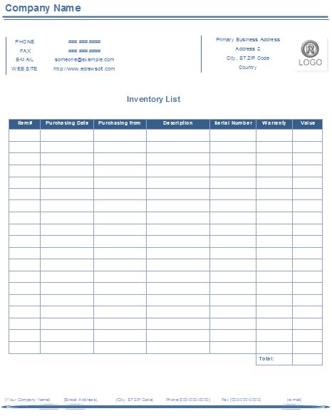 Beginners Guide To Creating An Inventory Form Free Sample Sheet Template
