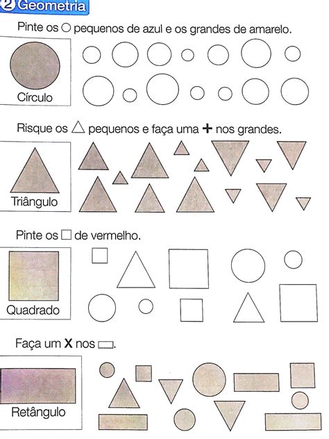 Geometria Para O 1º Ano Hora De Colorir Atividades Escolares