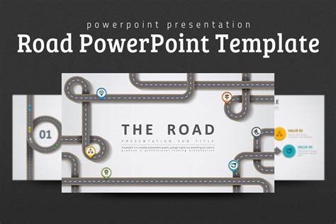 Road Powerpoint Template For 25