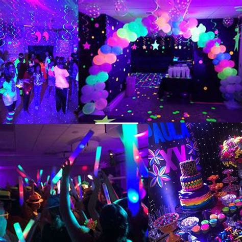 Uv Led Black Lights Glow Birthday Party Glow Party Decorations Neon