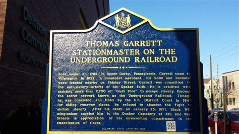 Thomas Garrett Underground Railroad Historical Marker Yelp