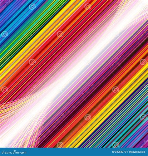 Abstract Background With Rainbow Lines Stock Vector Illustration Of