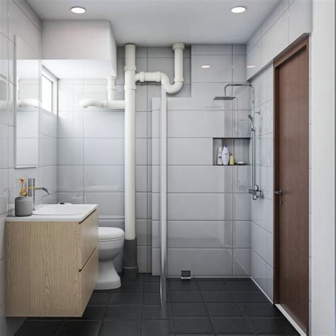 Modern Compact Toilet Design With Visible Pipes Livspace