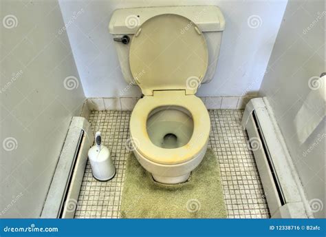 Dirty Toilet Close Up Unwashed Public Toilet Royalty Free Stock Photo