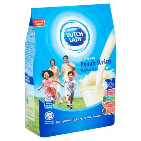 3026) is a manufacturer of cow milk and dairy products in malaysia since the 1960s. DUTCH LADY NUTRITIOUS FULL CREAM MILK POWDER INSTANT 1KG ...