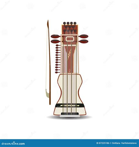 Vector иллюстрация музыкального инструмента Sarangi индийской