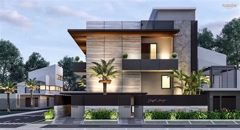 Corner lots always pose a challenge when it comes to a home design. Corner House at Shastri Nagar on Behance | Facade house ...