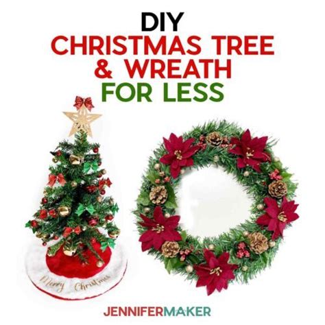 Diy Christmas Wreath From Dollar Tree And Matching Tree Laptrinhx
