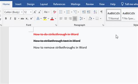How To Strikethrough In Word With Double Lines Shortcut Changing Its