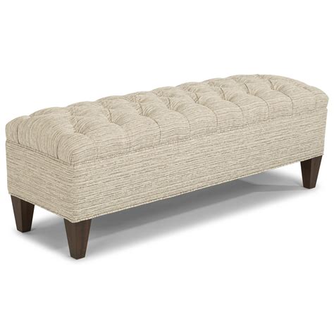 Flexsteel London Small Upholstered Bench With Button Tufted Seat