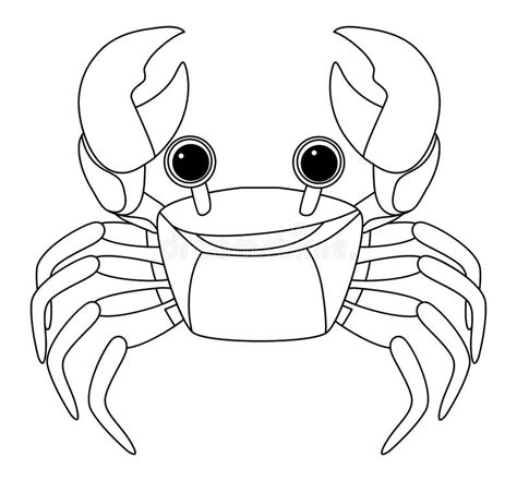 Outline Template Of Crab On White Background Stock Vector