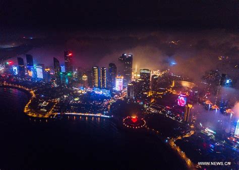 Night Scene In East Chinas Qingdao Xinhua Englishnewscn