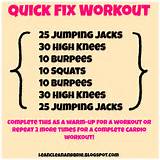 Quick Exercise Routines Pictures