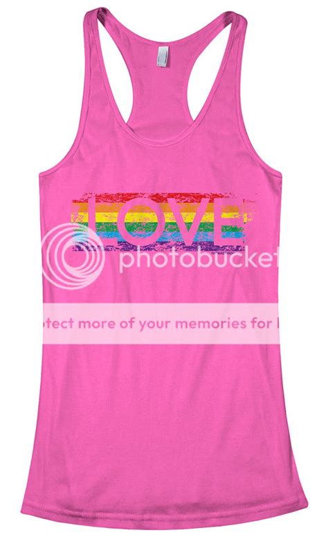 Threadrock Women S Gay Pride Rainbow Love Racerback Tank Top Lesbian