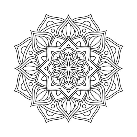 Livre De Coloriage Mandala Mandala Arabesque Vecteur Premium