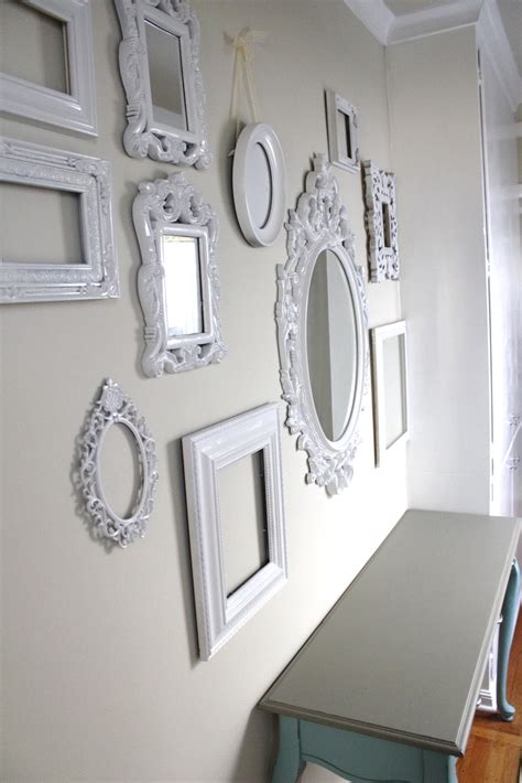 Cup Half Full Gallery Wall Of White Ornate Frames