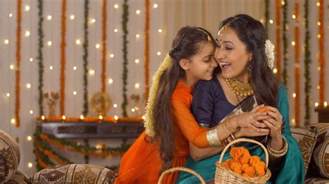 Young Daughter And Mother Daughter Surprising Her Beautiful Indian Stock Footage Knot9