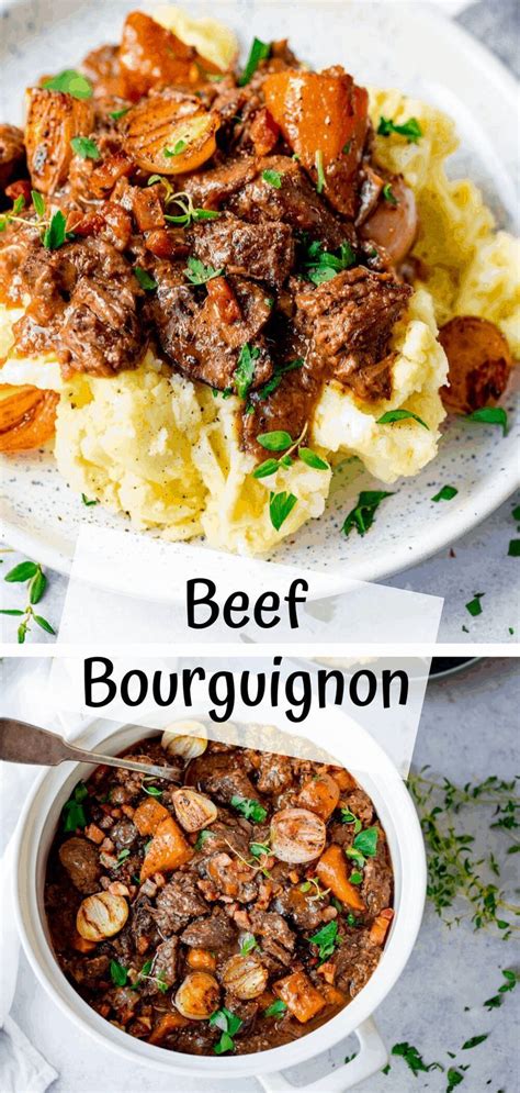Season beef with salt and pepper. A sumptuously rich slow-cooked beef stew braised with red ...
