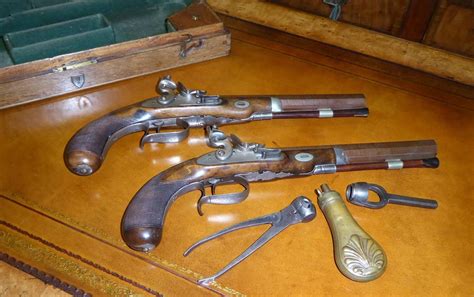 Th Century Pair Of Cased Dueling Pistols At Stdibs Dueling Pistols