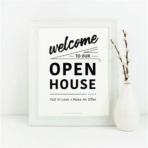 Open House Welcome Sign No7 Id Open House Open House Signs