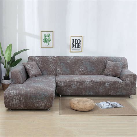 It's stylish and practical at the same time. 2pcs Stretch Sofa Covers Corner Couch Protector for L ...