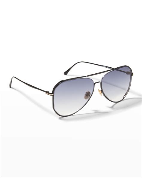 Tom Ford Charles Metal Aviator Sunglasses Neiman Marcus