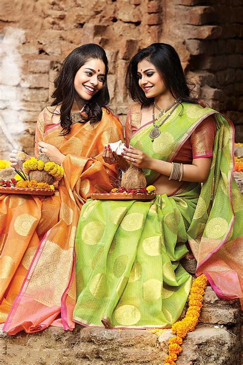 The saree dates back to the indus valley civilization and has been the pride of india. Buy Orange & Green Zari Woven Cotton Saree Online | Cotton ...