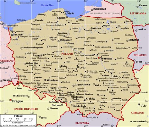 Les cartes de la pologne. Pologne Carte et Image Satellite