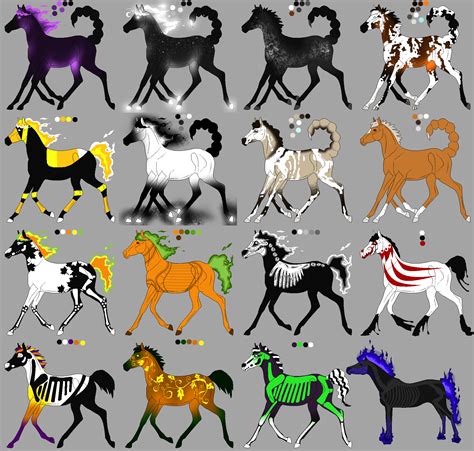 Halloween Horse Adoptables 2 by JourneytoRevenge on DeviantArt