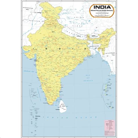 Wild Life Sanctuaries National Parks Map Dimensions X Centimeter Cm At Best Price In