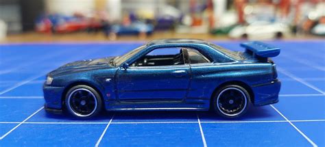 Nissan Skyline Gt R R Modellauto Umbau In Blau Von Mitglied