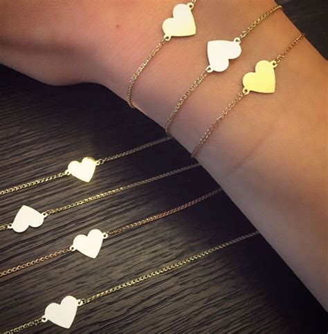 14k Gold Floating Heart Bracelet Millo Jewelry