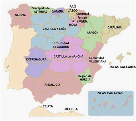 Clases De Ciencias Sociales Mapas De España Política