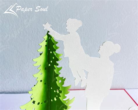 Merry Christmas Card Svg Pop Up Christmas Card Svg 3d Etsy