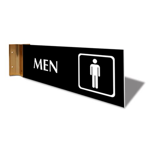 Mens Room Icon Corridor Sign 4 X 12 Custom Signs