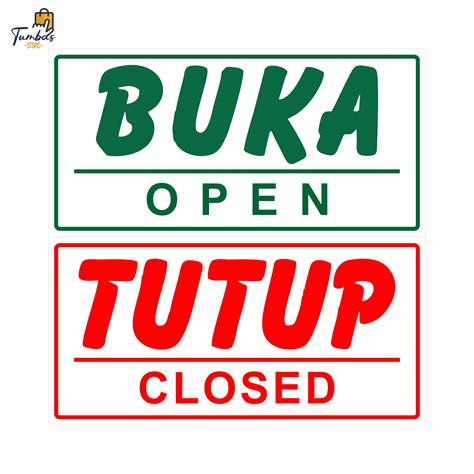 Sign Open Close Bolak Balik Tanda Buka Tutup Toko Bisa Custom Lazada Indonesia