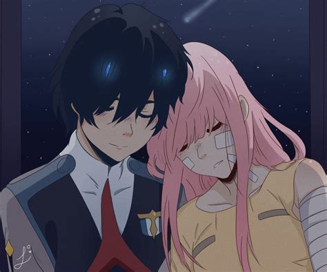 Zero Two And Hiro Darling In The Franxx Drawn By Leslove Draws Danbooru