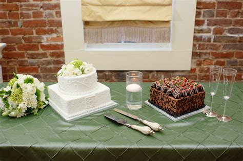 For Smaller Weddings Combine The Bride And Grooms Cake On One Table